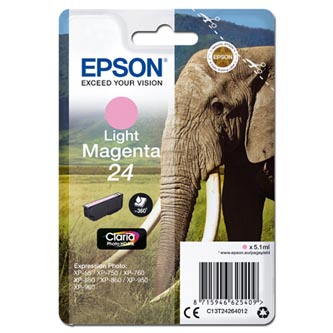 Obrazek Epson 24 C13T24264012 originální inkoustová kazeta, barva náplně světle purpurová