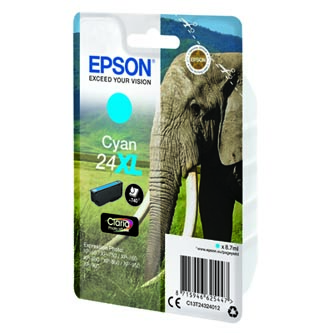 Obrazek Epson 24XL C13T24324012 originální inkoustová kazeta, barva náplně azurová