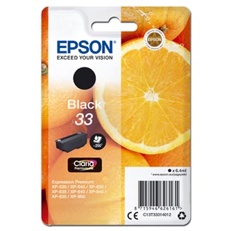 Obrazek Epson 33 C13T33314012 originální inkoustová kazeta, barva náplně černá
