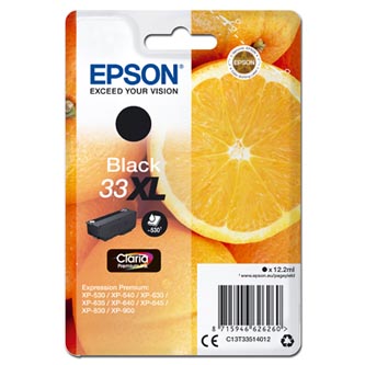 Obrazek Epson 33XL C13T33514012 originální inkoustová kazeta, barva náplně černá