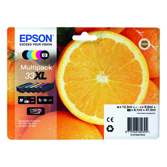 Obrazek Epson 33XL C13T33574011 originální inkoustová kazeta, barva náplně azurová, purpurová, žlutá, černá, photo černá