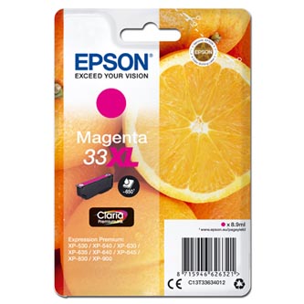 Obrazek Epson 33XL C13T33634012 originální inkoustová kazeta, barva náplně purpurová