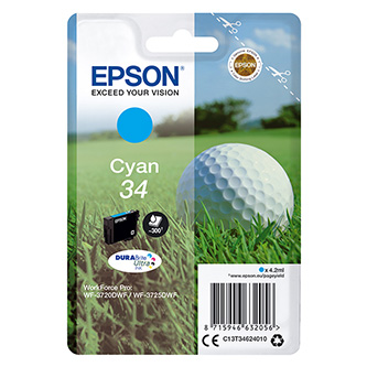 Obrazek Epson 34 C13T34624010 originální inkoustová kazeta, barva náplně azurová