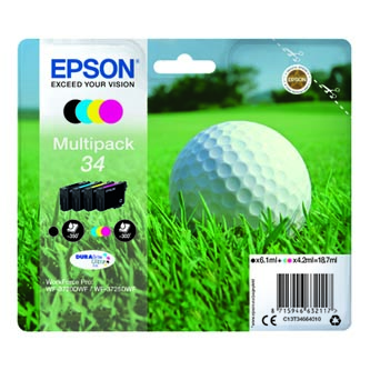 Obrazek Epson 34 C13T34664010 originální inkoustová kazeta, barva náplně azurová/purpurová/žlutá/černá