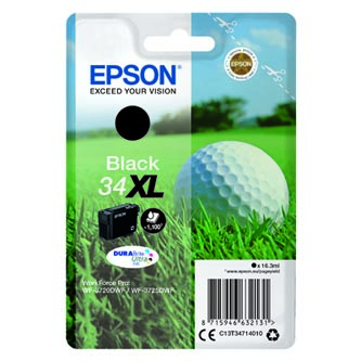 Obrazek Epson 34XL C13T34714010 originální inkoustová kazeta, barva náplně černá