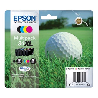 Obrazek Epson 34XL C13T34764010 originální inkoustová kazeta, barva náplně azurová/purpurová/žlutá/černá