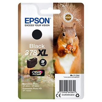 Obrazek Epson 378XL C13T37914010 originální inkoustová kazeta, barva náplně černá