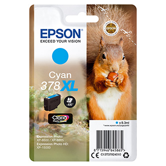 Obrazek Epson 378XL C13T37924010 originální inkoustová kazeta, barva náplně azurová