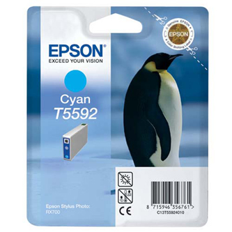 Obrazek Epson T559 C13T55924010 originální inkoustová kazeta, barva náplně azurová