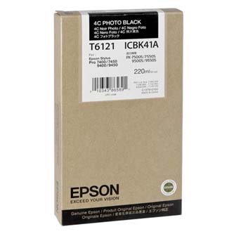 Obrazek Epson T612 C13T612100 originální inkoustová kazeta, barva náplně černá