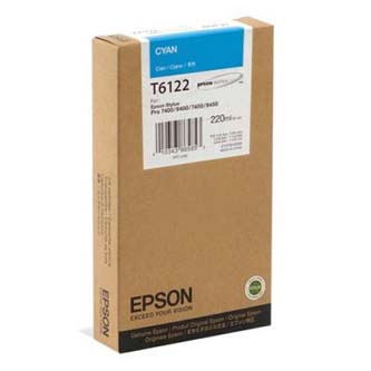 Obrazek Epson T612 C13T612200 originální inkoustová kazeta, barva náplně azurová