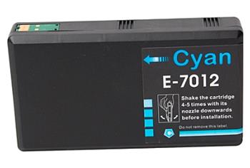 Obrazek Epson T701 T7012 kompatibilní inkoustová kazeta, barva náplně azurová, výtěžnost cartridge 3400 stran
