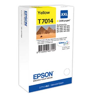 Obrazek Epson T701 C13T70144010 originální inkoustová kazeta, barva náplně žlutá, výtěžnost cartridge 3400 stran
