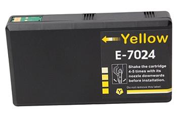 Obrazek Epson T7024 kompatibilní inkoustová kazeta, barva náplně žlutá, výtěžnost cartridge 2000 stran