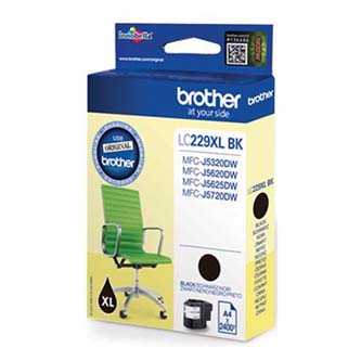 Obrazek Brother LC229XL LC229XLBK originální inkoustová kazeta, barva náplně černá, výtěžnost cartridge 2400 stran
