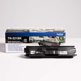 Brother TN-321 TN321BK originální tonerová kazeta, barva náplně černá, výtěžnost cartridge 2500 stran