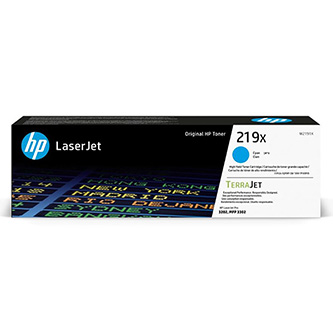Obrazek HP 219X W2191X originální tonerová kazeta, barva náplně azurová, výtěžnost cartridge 2500 stran