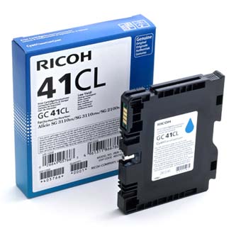 Obrazek Ricoh 405766 originální inkoustová kazeta, barva náplně azurová, výtěžnost cartridge 600 stran