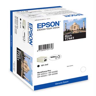 Obrazek Epson T744 C13T74414010 originální inkoustová kazeta, barva náplně černá, výtěžnost cartridge 10000 stran