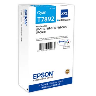 Obrazek Epson 789 C13T789240 originální inkoustová kazeta, barva náplně azurová, výtěžnost cartridge 4000 stran