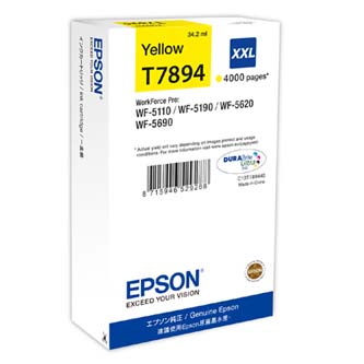 Obrazek Epson 789 C13T789440 originální inkoustová kazeta, barva náplně žlutá, výtěžnost cartridge 4000 stran