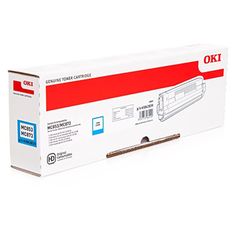 Obrazek Oki C853 45862839 originální tonerová kazeta, barva náplně azurová, výtěžnost cartridge 7300 stran