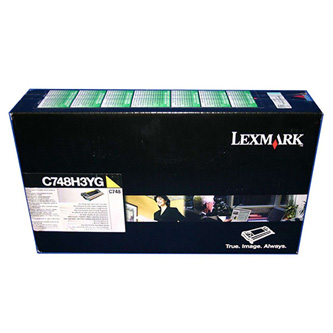 Obrazek Lexmark X748H3YG originální tonerová kazeta, barva náplně žlutá, výtěžnost cartridge 10000 stran
