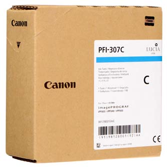 Obrazek Canon PFI-307 9812B001 originální inkoustová kazeta, barva náplně azurová