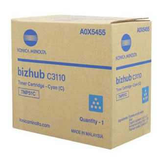 Obrazek Konica A0X5455 originální tonerová kazeta, barva náplně azurová, výtěžnost cartridge 5000 stran