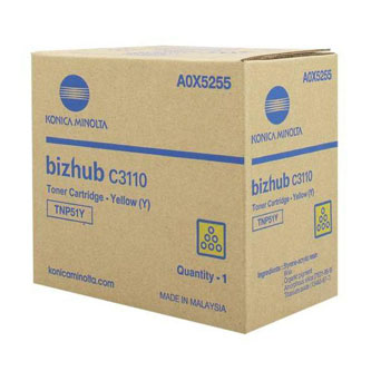 Obrazek Konica A0X5255 originální tonerová kazeta, barva náplně žlutá, výtěžnost cartridge 5000 stran