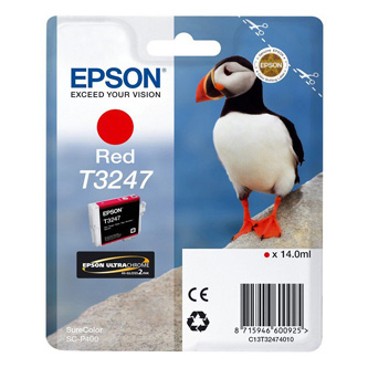 Obrazek Epson T324 C13T32474010 originální inkoustová kazeta, barva náplně červená