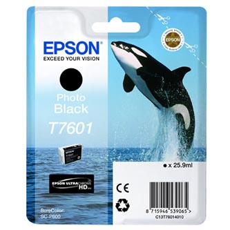 Obrazek Epson T760 C13T76014010 originální inkoustová kazeta, barva náplně černá