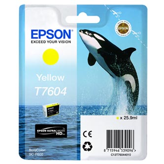 Obrazek Epson T760 C13T76044010 originální inkoustová kazeta, barva náplně žlutá