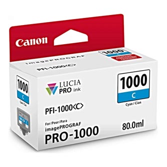 Obrazek Canon PFI-1000 0547C001 originální inkoustová kazeta, barva náplně azurová, výtěžnost cartridge 5025 stran