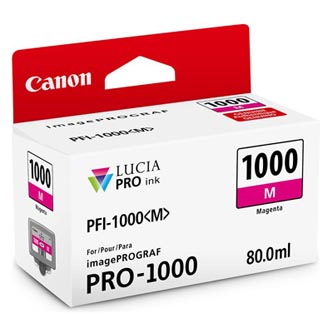 Obrazek Canon PFI-1000 0548C001 originální inkoustová kazeta, barva náplně purpurová, výtěžnost cartridge 5885 stran
