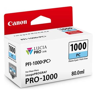 Obrazek Canon PFI-1000 0550C001 originální inkoustová kazeta, barva náplně azurová, výtěžnost cartridge 5140 stran