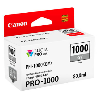 Obrazek Canon PFI-1000 0552C001 originální inkoustová kazeta, barva náplně šedá, výtěžnost cartridge 1465 stran