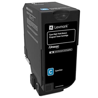 Obrazek Lexmark 84C2HC0 originální tonerová kazeta, barva náplně azurová, výtěžnost cartridge 16000 stran