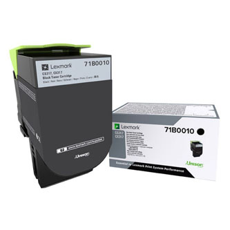 Obrazek Lexmark 71B0010 originální tonerová kazeta, barva náplně černá, výtěžnost cartridge 3000 stran