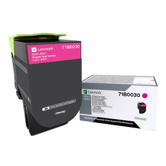 Obrazek Lexmark 71B0030 originální tonerová kazeta, barva náplně purpurová, výtěžnost cartridge 2300 stran