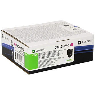 Obrazek Lexmark 74C2HM0 originální tonerová kazeta, barva náplně purpurová, výtěžnost cartridge 12000 stran