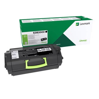 Obrazek Lexmark 63B2000 originální tonerová kazeta, barva náplně černá, výtěžnost cartridge 11000 stran