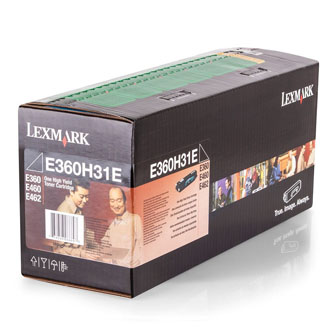 Obrazek Lexmark E360H31E originální tonerová kazeta, barva náplně černá, výtěžnost cartridge 9000 stran