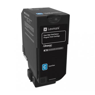 Obrazek Lexmark 74C2HC0 originální tonerová kazeta, barva náplně azurová, výtěžnost cartridge 12000 stran