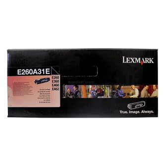 Obrazek Lexmark E260A31E originální tonerová kazeta, barva náplně černá, výtěžnost cartridge 3500 stran