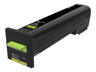 Obrazek Lexmark 72K0X40 originální tonerová kazeta, barva náplně žlutá, výtěžnost cartridge 22000 stran