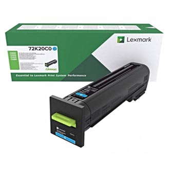 Obrazek Lexmark 72K2XC0 originální tonerová kazeta, barva náplně azurová, výtěžnost cartridge 22000 stran