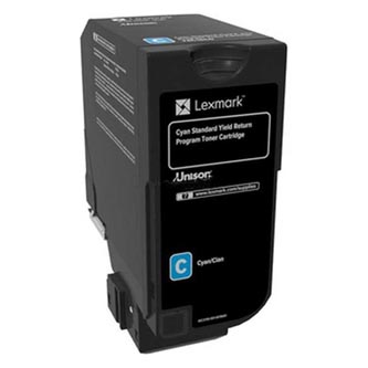 Obrazek Lexmark 74C2SC0 originální tonerová kazeta, barva náplně azurová, výtěžnost cartridge 7000 stran