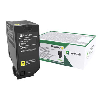 Obrazek Lexmark 75B20Y0 originální tonerová kazeta, barva náplně žlutá, výtěžnost cartridge 10000 stran