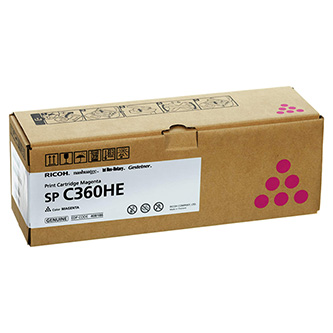 Obrazek Ricoh 408186 originální tonerová kazeta, barva náplně purpurová, výtěžnost cartridge 5000 stran
